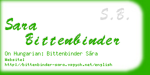 sara bittenbinder business card
